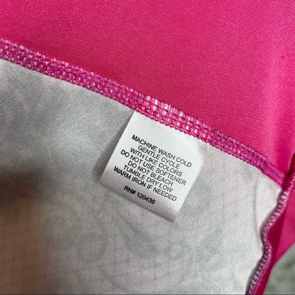 Alex + Abby Racerback Athletic Tank Top Women’s L Built-In Shelf Bra Pink Black - Picture 7 of 8